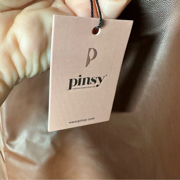 PINSY Vegan Leather High Neck Shapewear Bodysuit NWT in XL - Picture 5 of 7